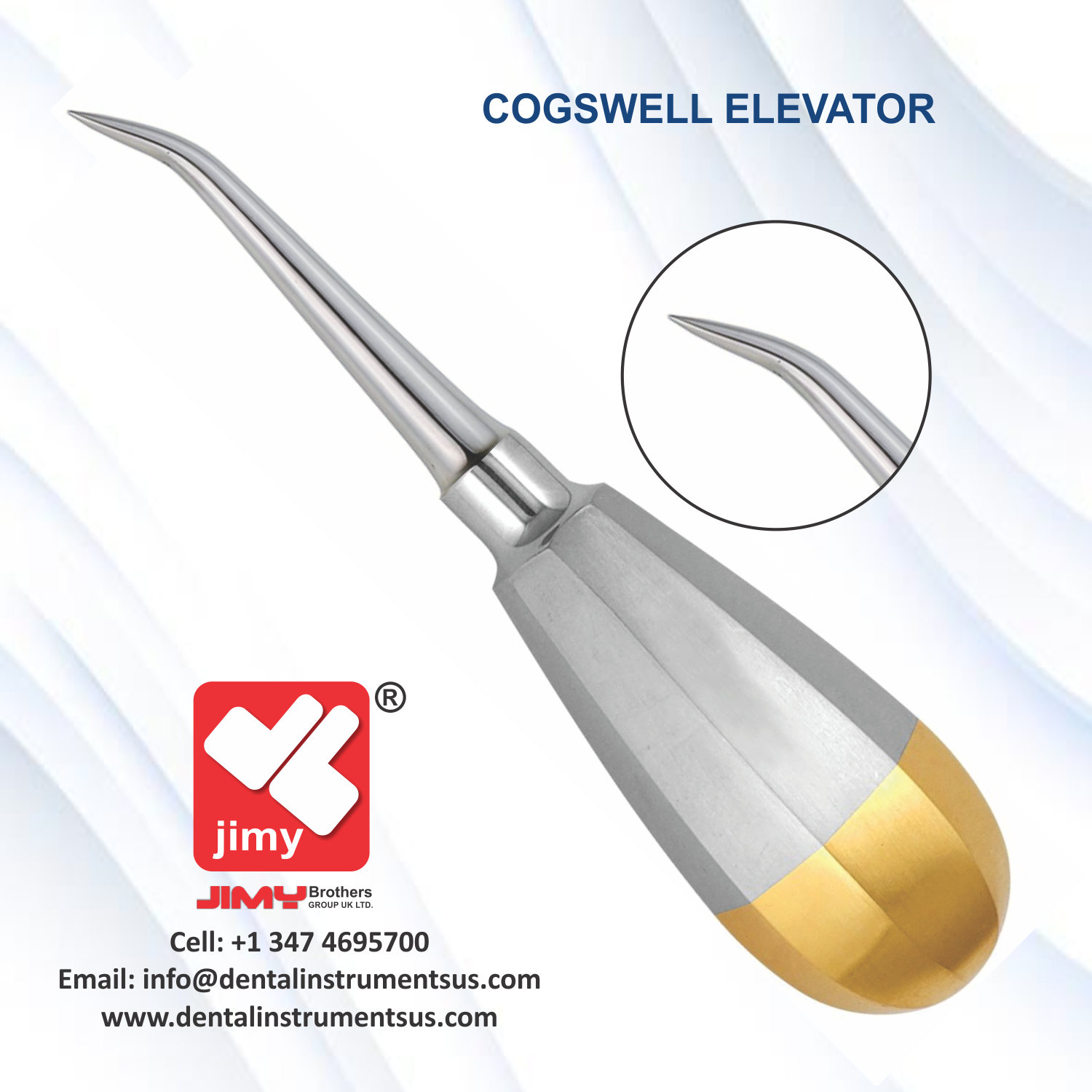 thumbnail image 2 of Hu-Friedy EB Cogswell Elevator #B - Dental Surgical Instrument 2 of 4